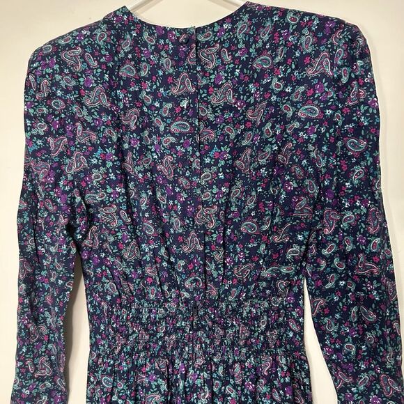 Karin Stevens Country Floral Midi Dress 8 Lace Collar Prairie Cottagecore Flaw - Picture 5 of 9